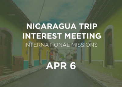 Nicaragua Interest Meeting