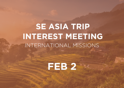 SE Asia Interest Meeting